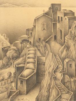 175. Sture Lundberg, Motiv från Positano, Italien.