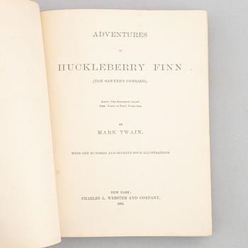 First US edition of Huckleberry Finn.