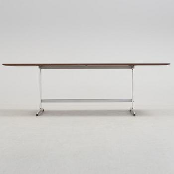 A rosewood top and aluminium coffee table, model 3315 by Fritz Hansen, Denmark 1968.