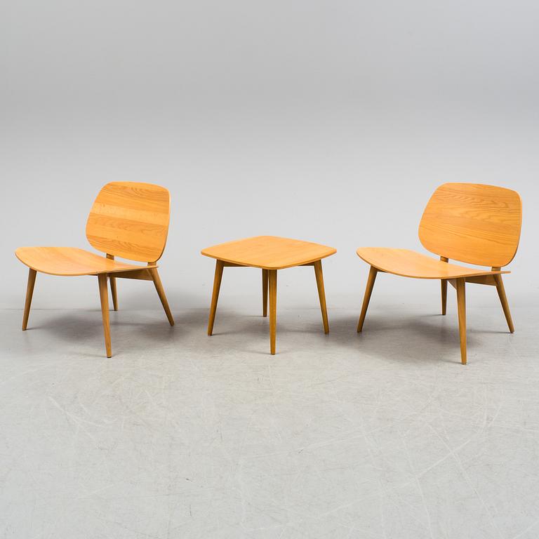 JONAS LINDVALL, stolar samt bord, "Papa", Scandiform, 2000-tal.