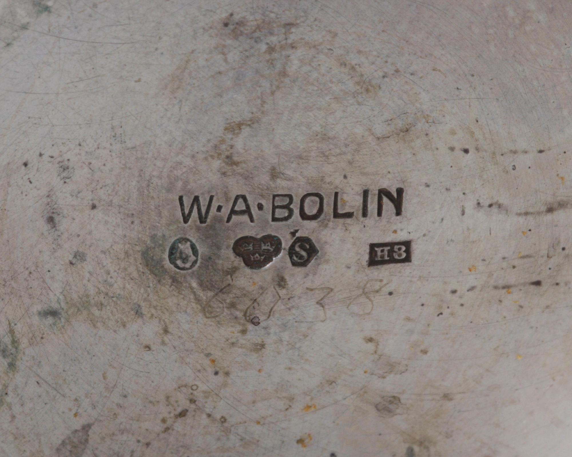 VAS, silver, W. A Bolin, 1934.