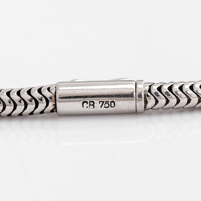 Collier, Bucherer, 18K vitguld med briljanstlipade och åttkantsslipade diamanter.