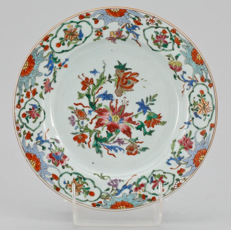 TALLRIK, porslin, Kina 1700-tal.