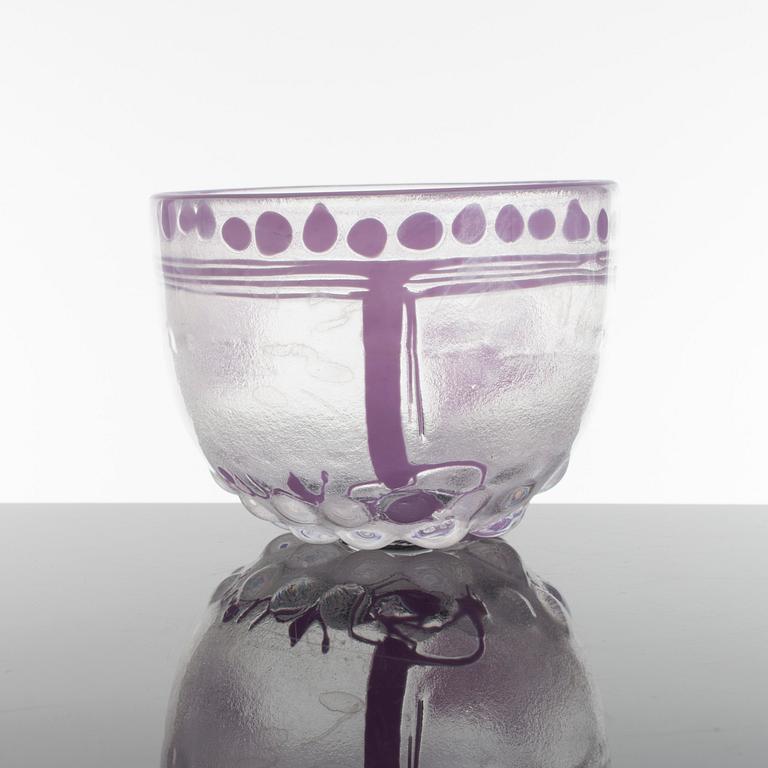 BERTIL VALLIEN, skål, glas, unik, Boda Åfors.
