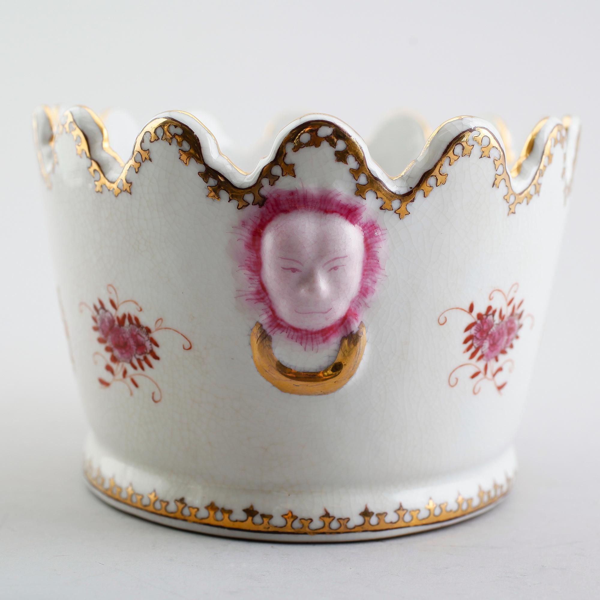 GLASSKÖLJARE, porslin, 1900-/2000-tal.