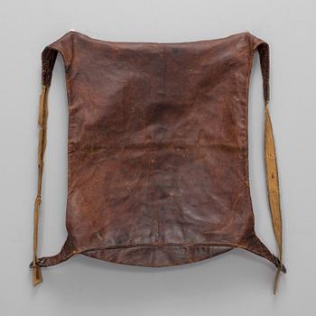 A 19th century leather back pack.