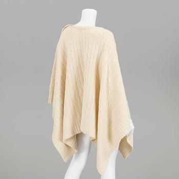A wool-and cashmere poncho by Ralph Lauren, in size XS/S.