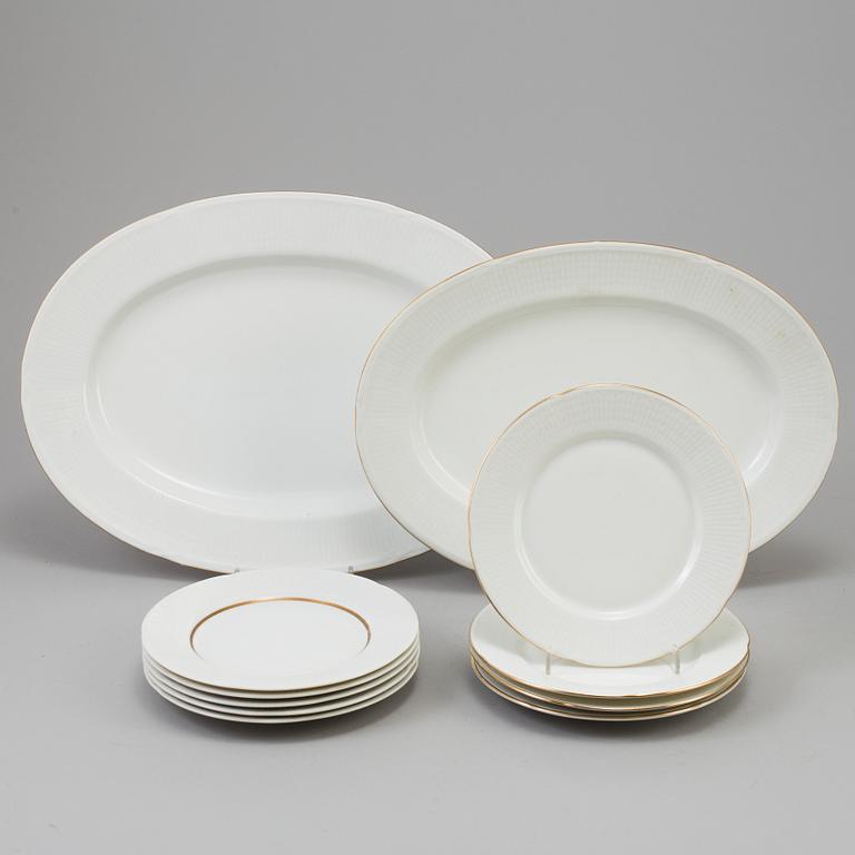 LOUISE ADELBORG, matservis, 55 delar, porslin, "Swedish Grace/Nationalservisen", Rörstrand och Lidköping 1930-1950-tal.