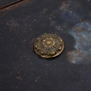 A cast iron chest/safe, late 19th Century.