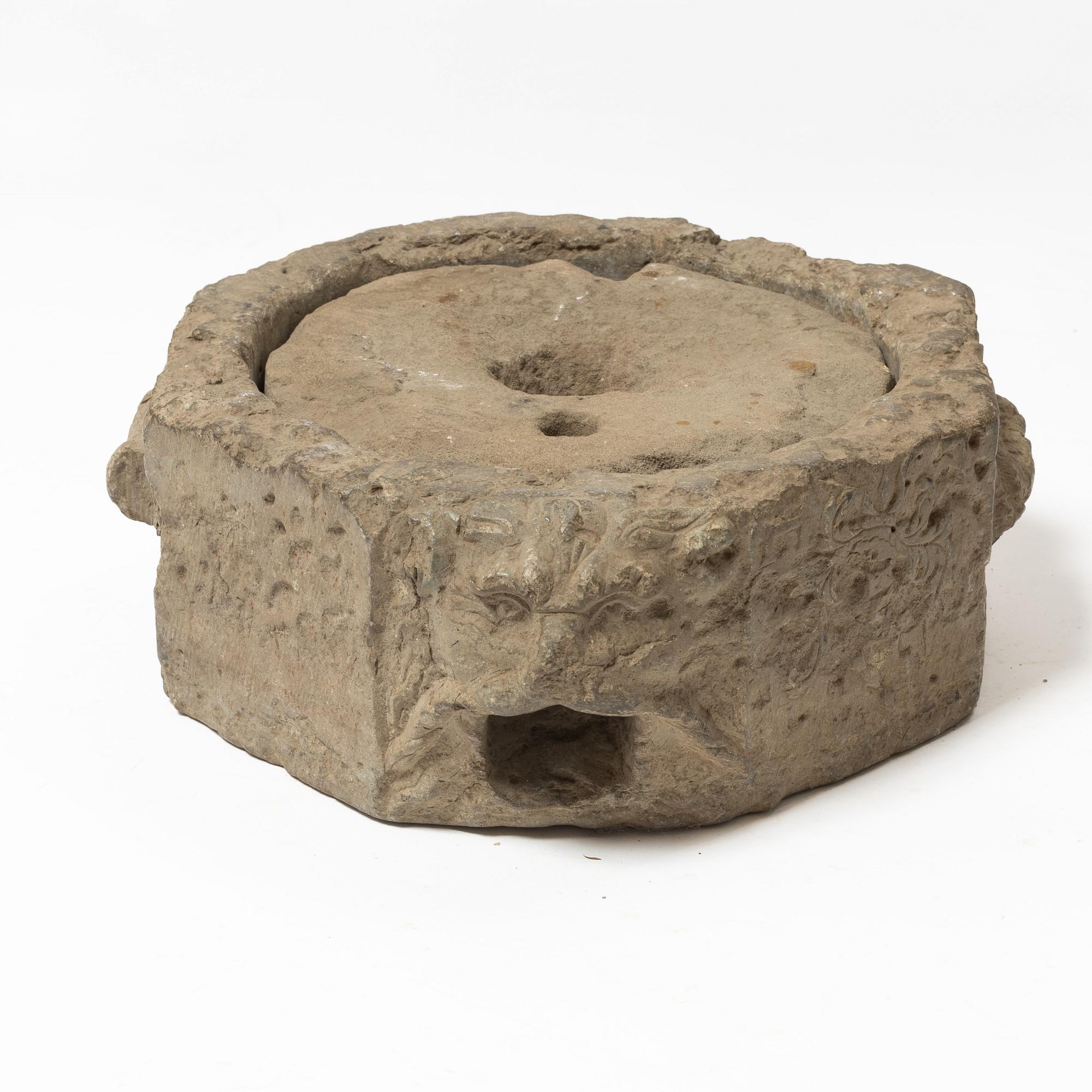 A Swedish grain mill, dated 1673.