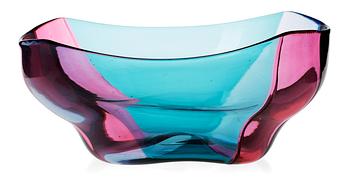 757. A Fulvio Bianconi & Massimo Vignelli 'a spicchi' glass bowl, Venini, Italy 1950's.