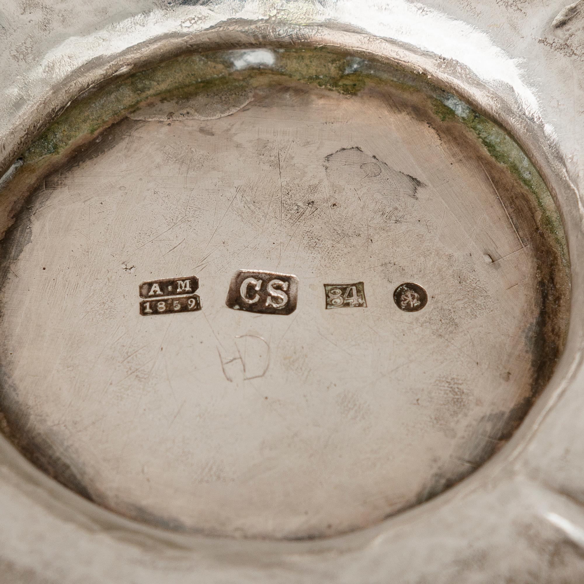 CARL SIEWERS, sockerskål, silver, S:t Petersburg 1859.