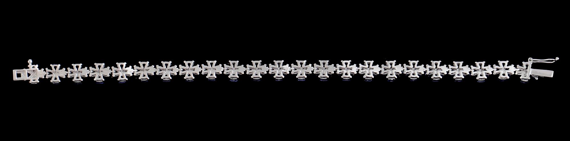 ARMBAND, sterlingsilver, tanzaniter. Vikt ca 14,4 g.