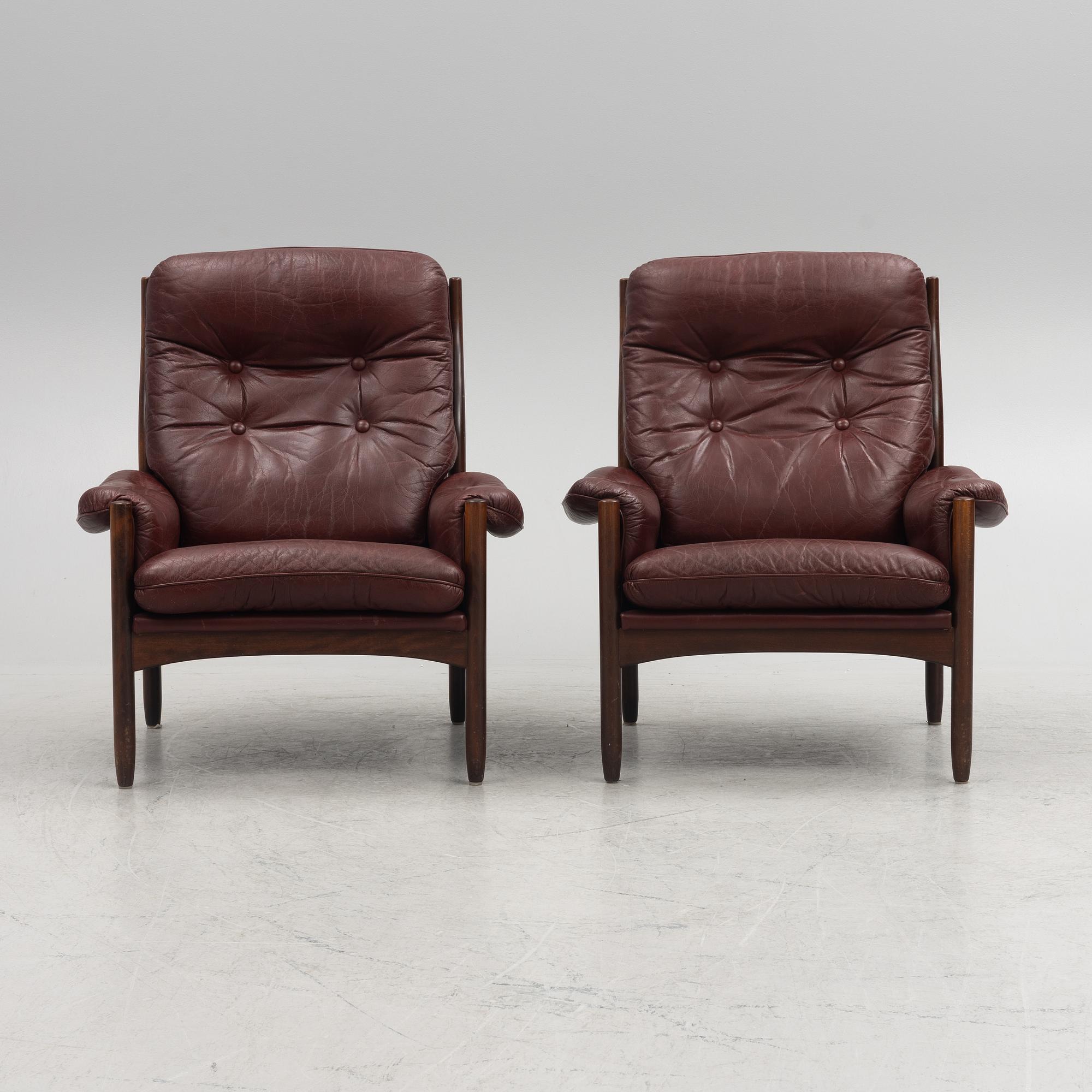 Gunnar Kentemo, a pair of armchairs, Göte Möbler, 1970's.