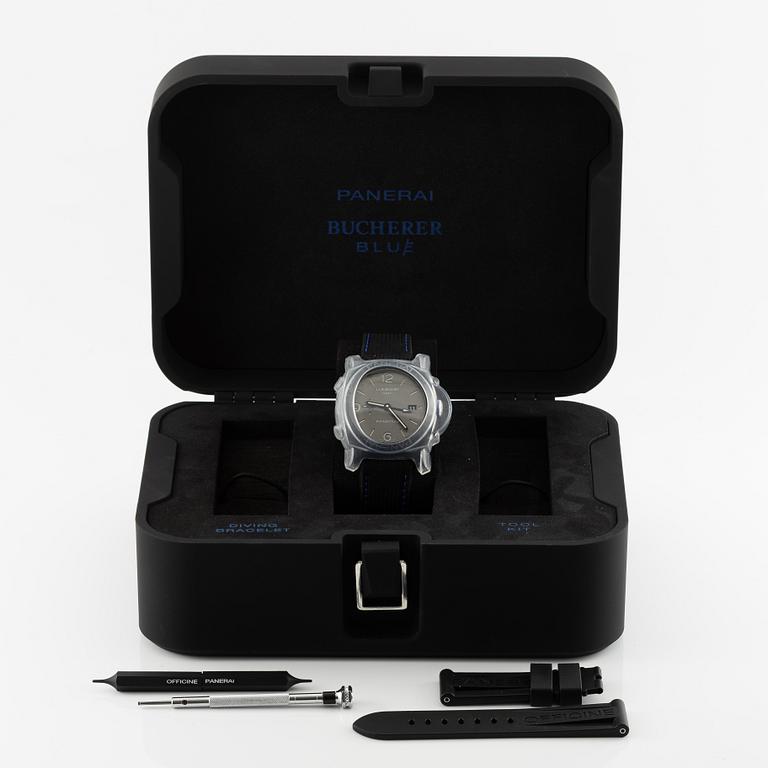 Panerai, Luminor GMT, “Bucherer Blue”, "one of 288", ca 2021.