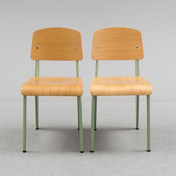A pair of chairs, Prouvé Collection, Jean Prouvé, Vitra edition 2002.