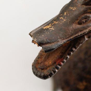 SKULPTURER, 2 st, patinerad metall, 1900-/2000-tal.