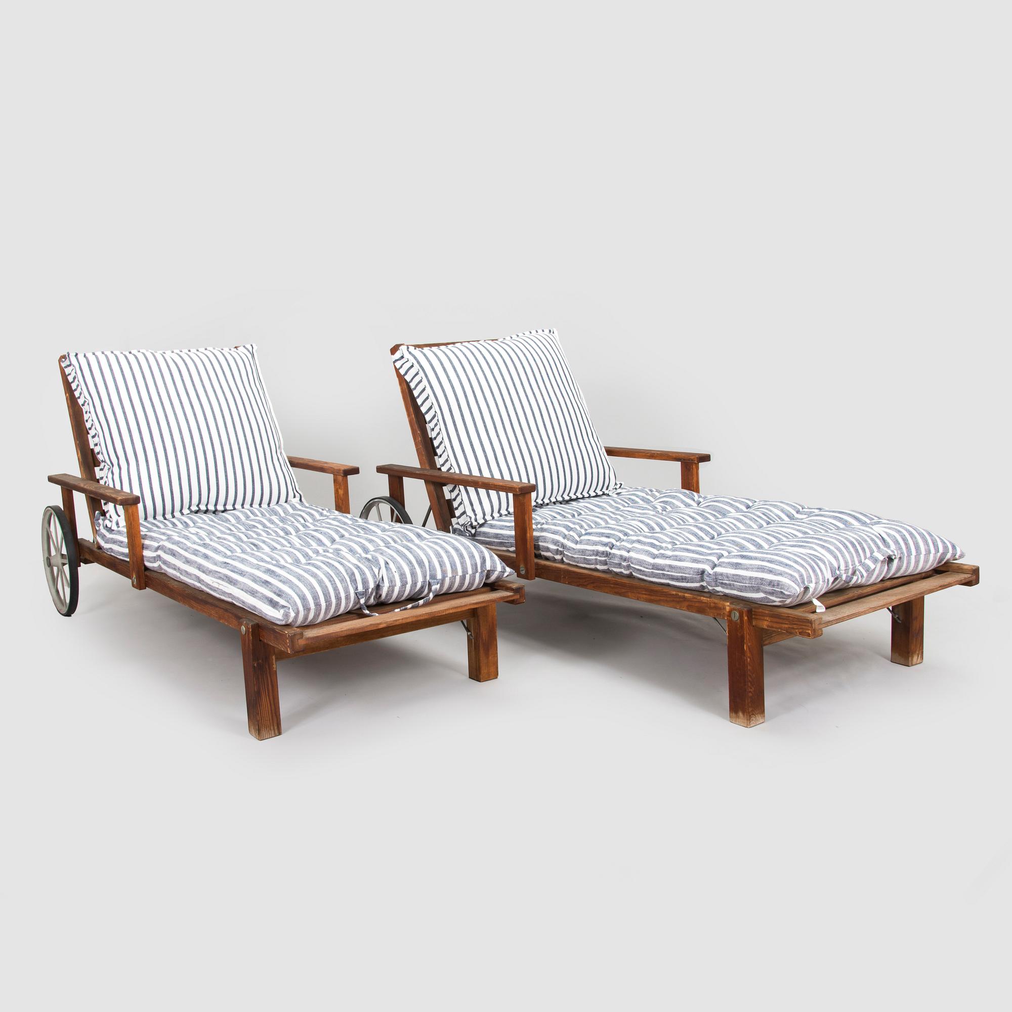 Elsa Stackelberg, a pair of sun loungers, Fri Form, Edsbruk.