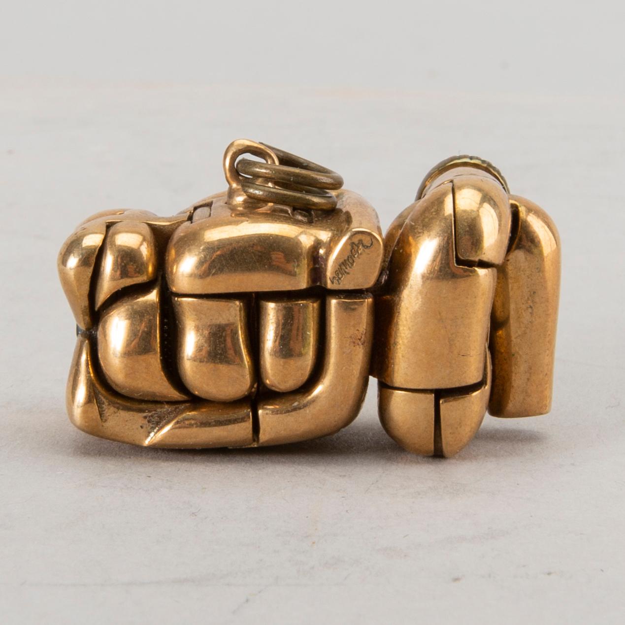 MIGUEL ORTIZ BERROCAL, a bronze pendant/sculpture.