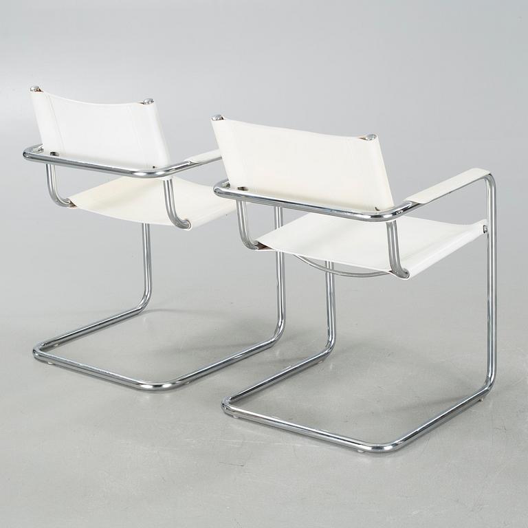 A pair of armchairs, made in the second half of the 20th century.