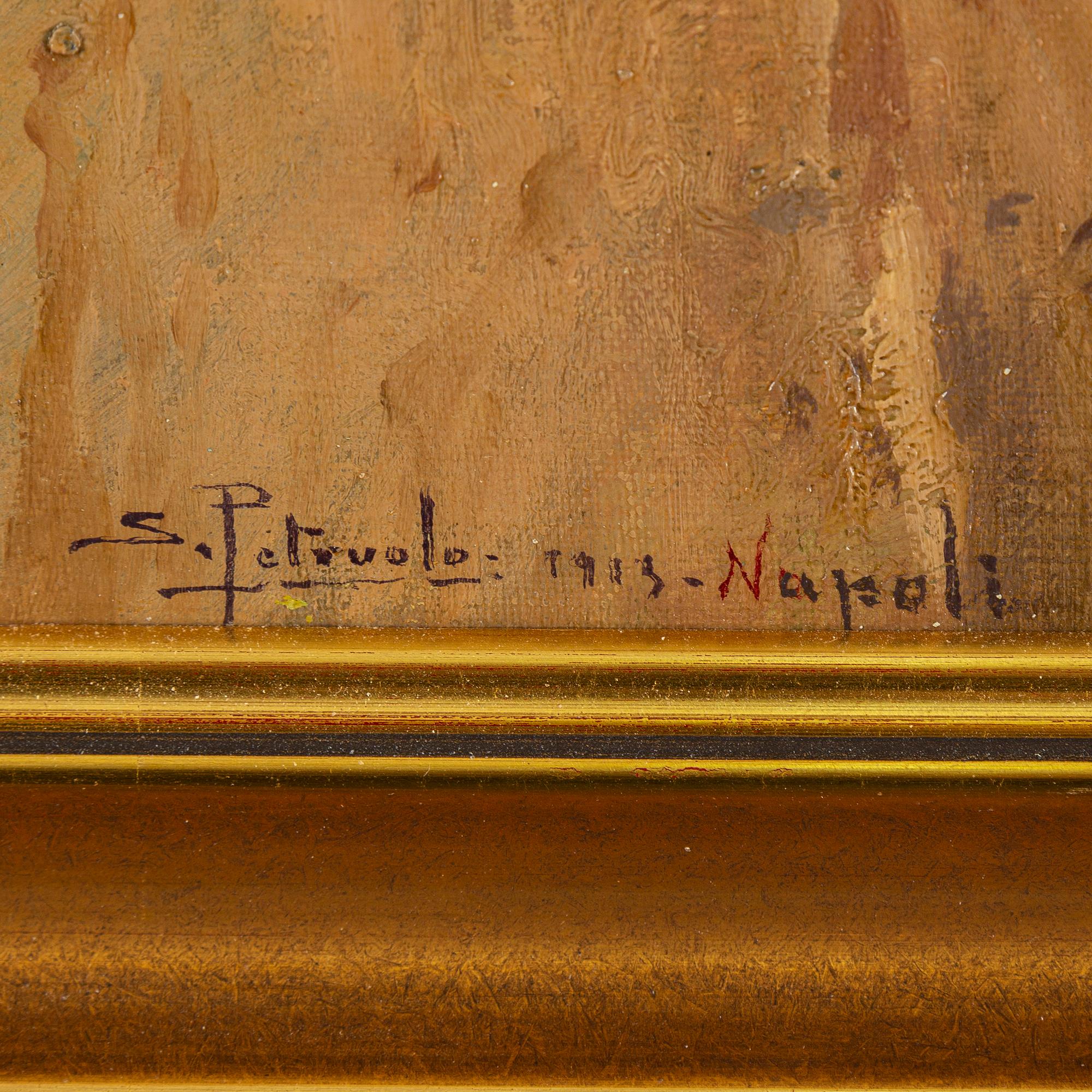 SALVATORE PETRUOLO, oil on canvas, signed and dated 1913.