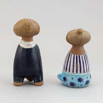 Lisa Larson, five stoneware figurines, 'Larsons ungar' for Gustavsberg.