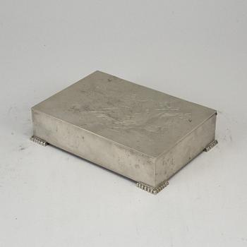 NILS FOUGSTEDT, atributed to, a pewter box, Svenskt Tenn, Stockholm 1935.