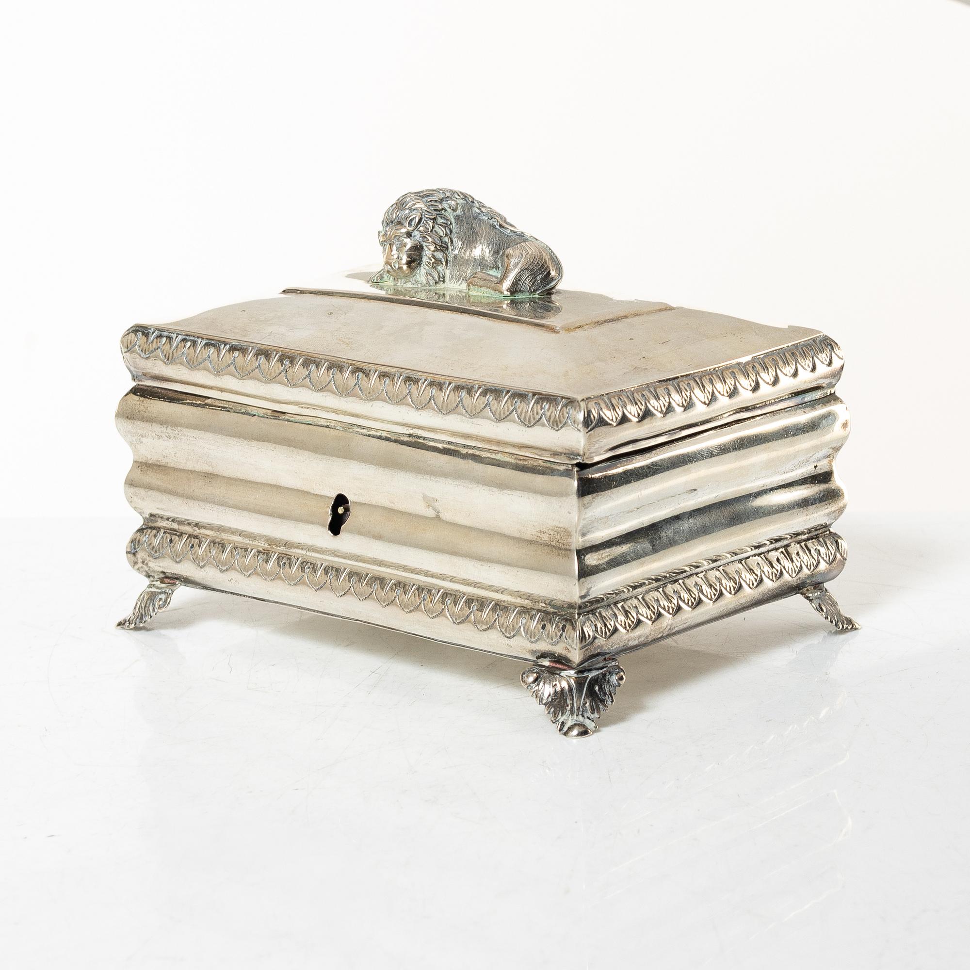 G.H. Adolph Reich, skrin, silver, empire, Berlin 1821-1841.