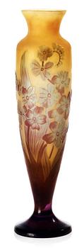 835. An Emile Gallé Art Nouveau cameo glass vase, Nancy, France.