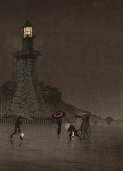 Kobayashi Kiyochika, 'Rainy day at Kudan'.