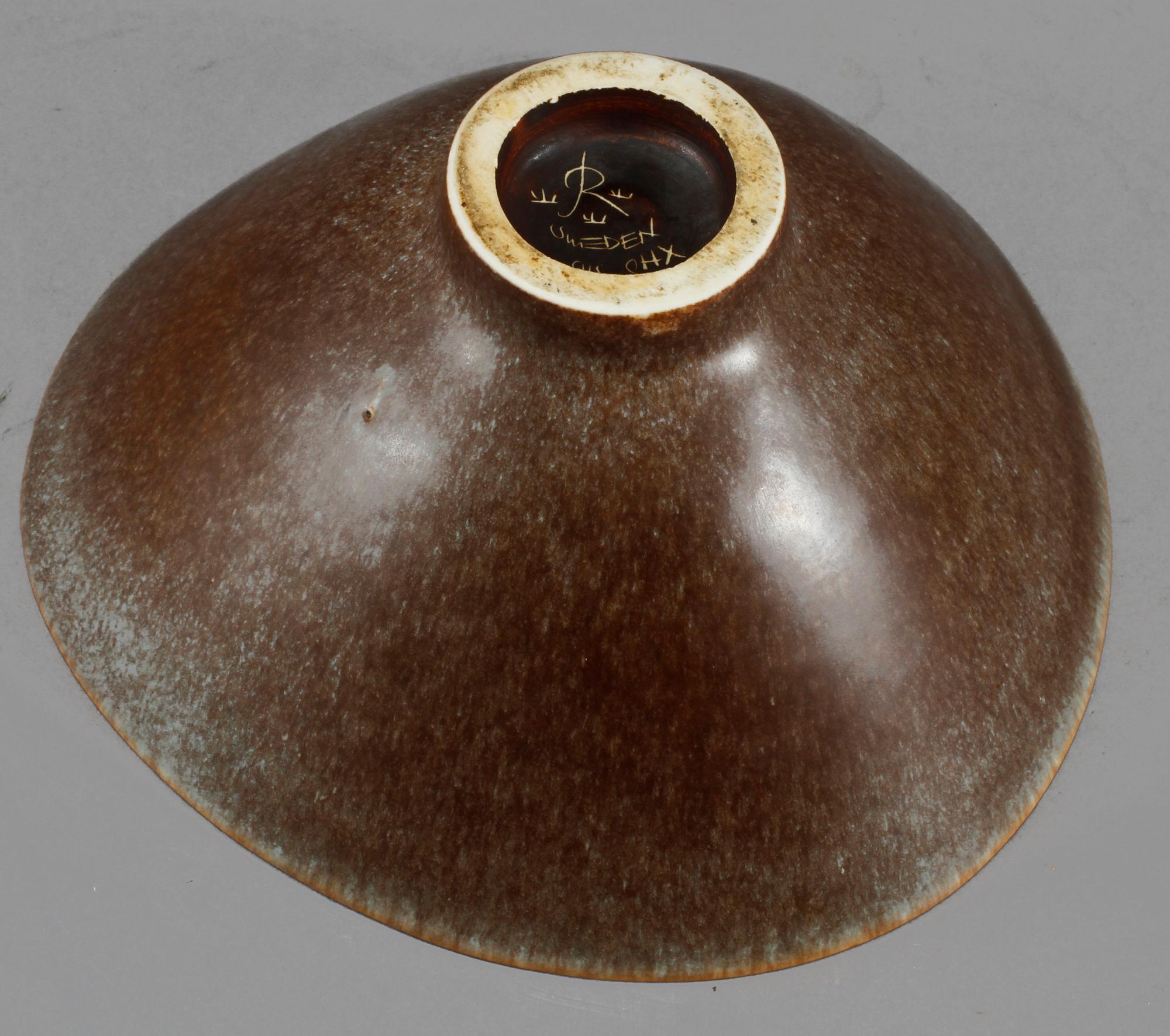 SKÅL, stengods, Carl-Harry Stålhane, Rörstrand, omkring 1900-talets mitt.