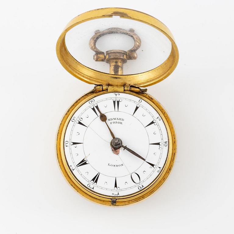 A triple-case pocket watch by Edward prior (watchmaker in London 1800-68) for the Turkish market.