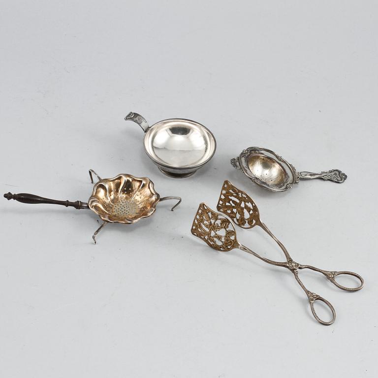 PARTI SILVER, 4 delar, 1800/1900-tal. Vikt 200 g.
