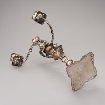 CANDELABRUM, silver, Sheffield 1844.