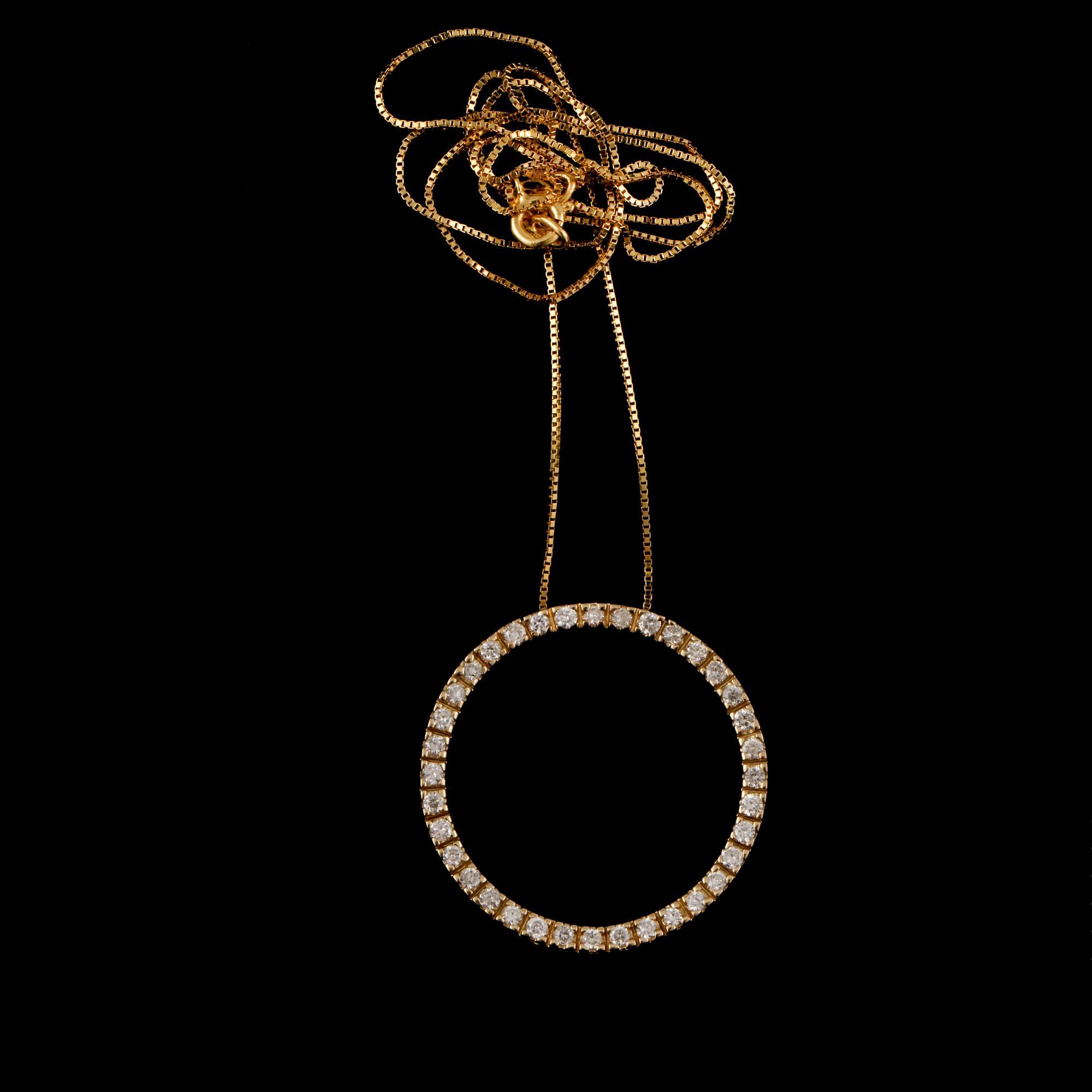 HÄNGE, 14k guld med briljantslipade diamanter, totalt ca 0.82 ct. Vikt 3 g.