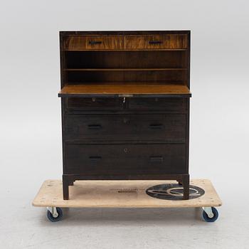 A stained birch veneered secretaire, 1930s.