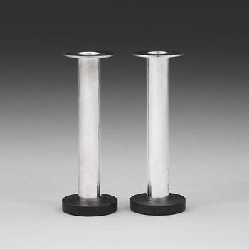 108. Bo Klevert, A pair of Bo Klevert sterling candlesticks, Stockholm 2005.