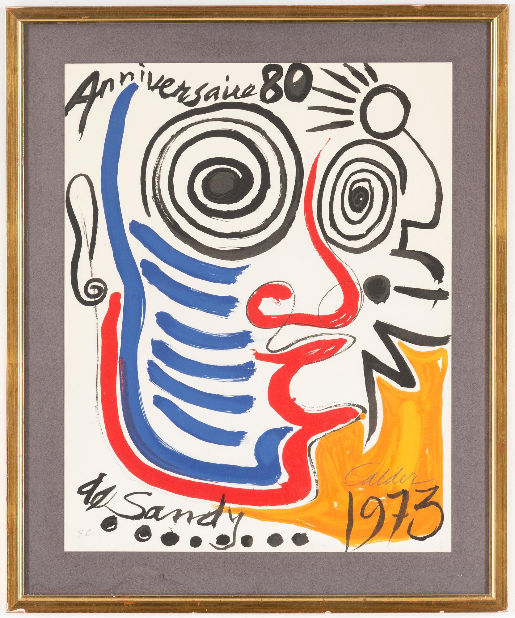 ALEXANDER CALDER, Lithograph in colours, signed HC.