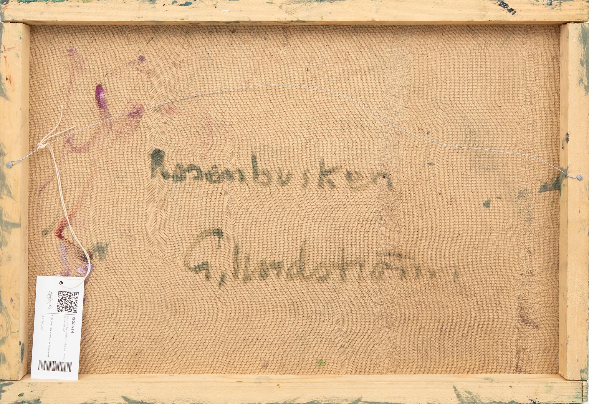 Gerhard Nordström, olja på pannå signerad.