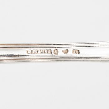 A 102-pieces of "Olga" silver flat wear, Ch.Hammer, Stockholm, 1851-63, and C.G.Hallberg, Stockholm, 1906-38.
