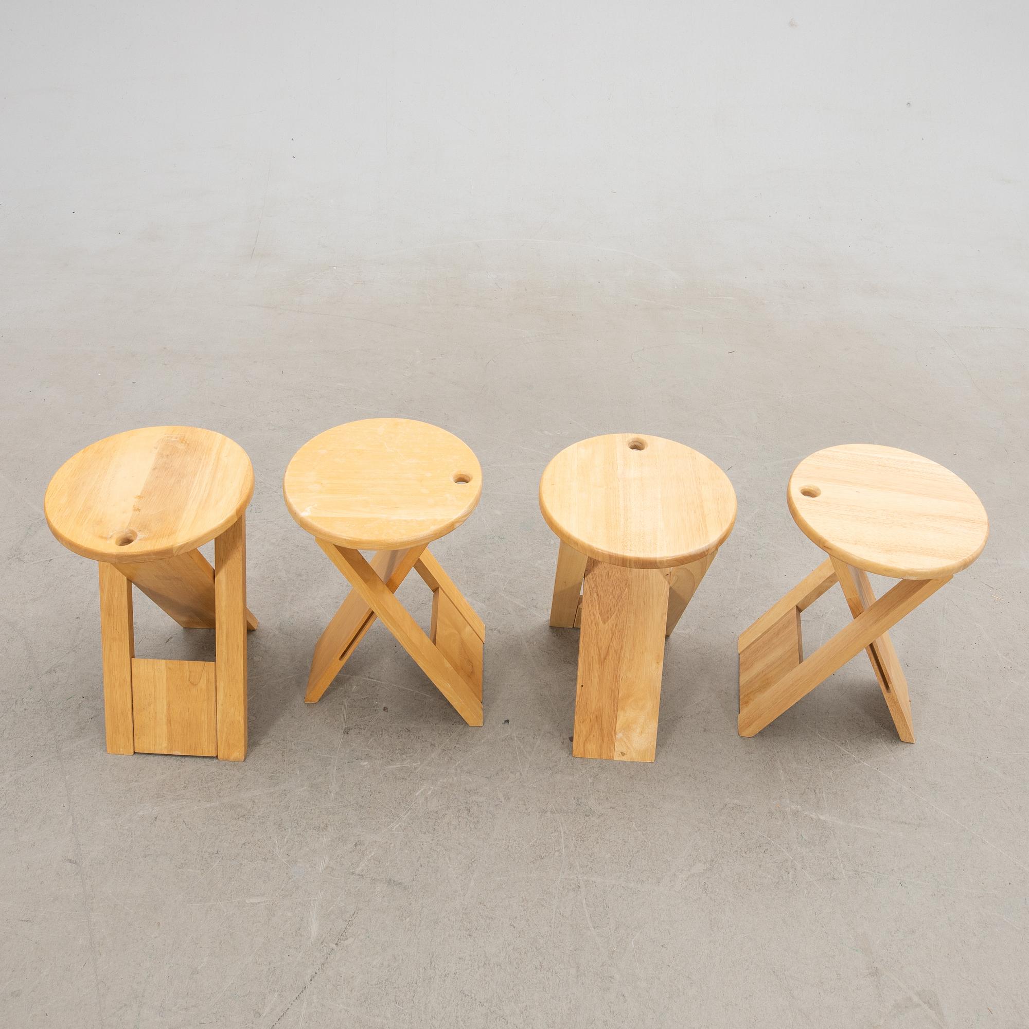Roger Tallon, stools, 4 pcs, "TS", Sentou, Paris, 1970s.