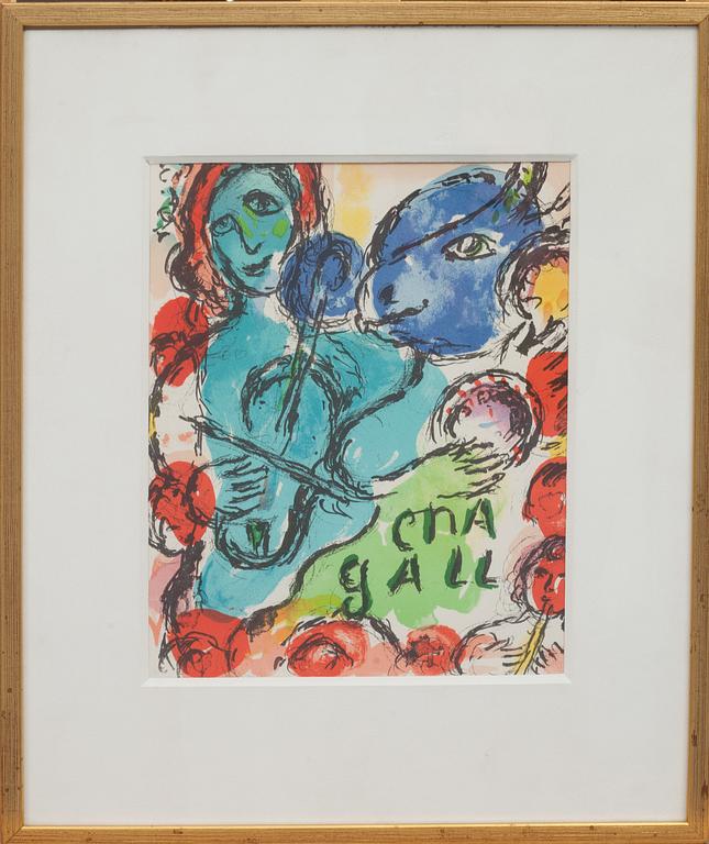 MARC CHAGALL, efter, färglitografi.