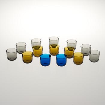 KAJ FRANCK, SNAPSGLAS, 14 st, modell 5023, Nuutajärvi.