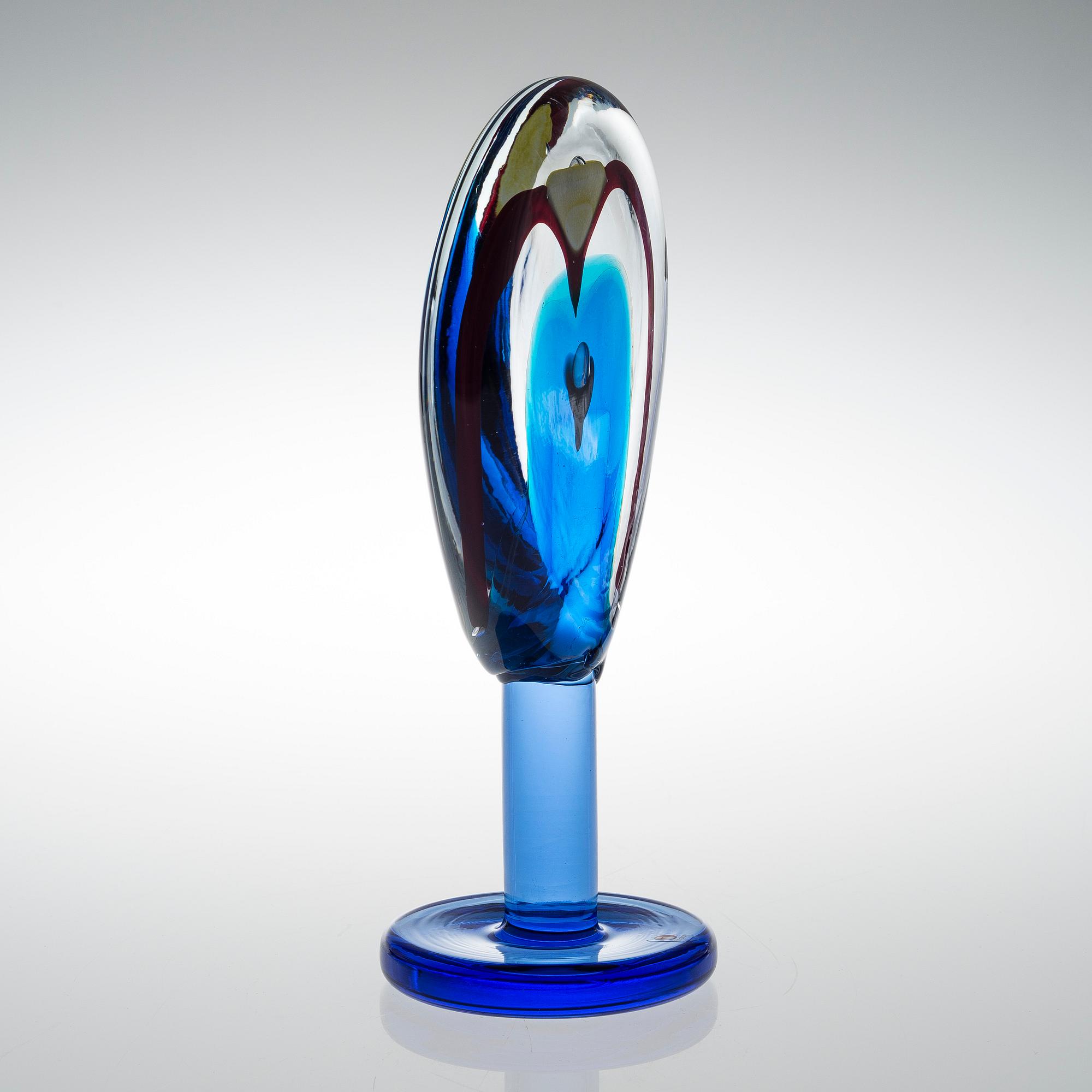 OIVA TOIKKA, A GLASS SCULPTURE. Lollipop. Signed Oiva Toikka