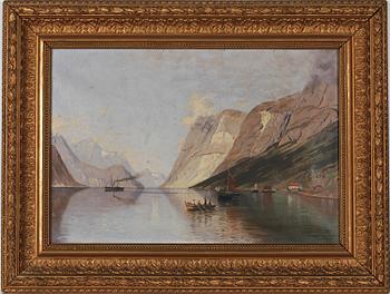 OKÄND KONSTNÄR, olja på duk, 1800/1900-tal.