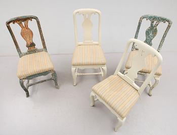 STOLAR, 4 st, barock, 1700-tal.