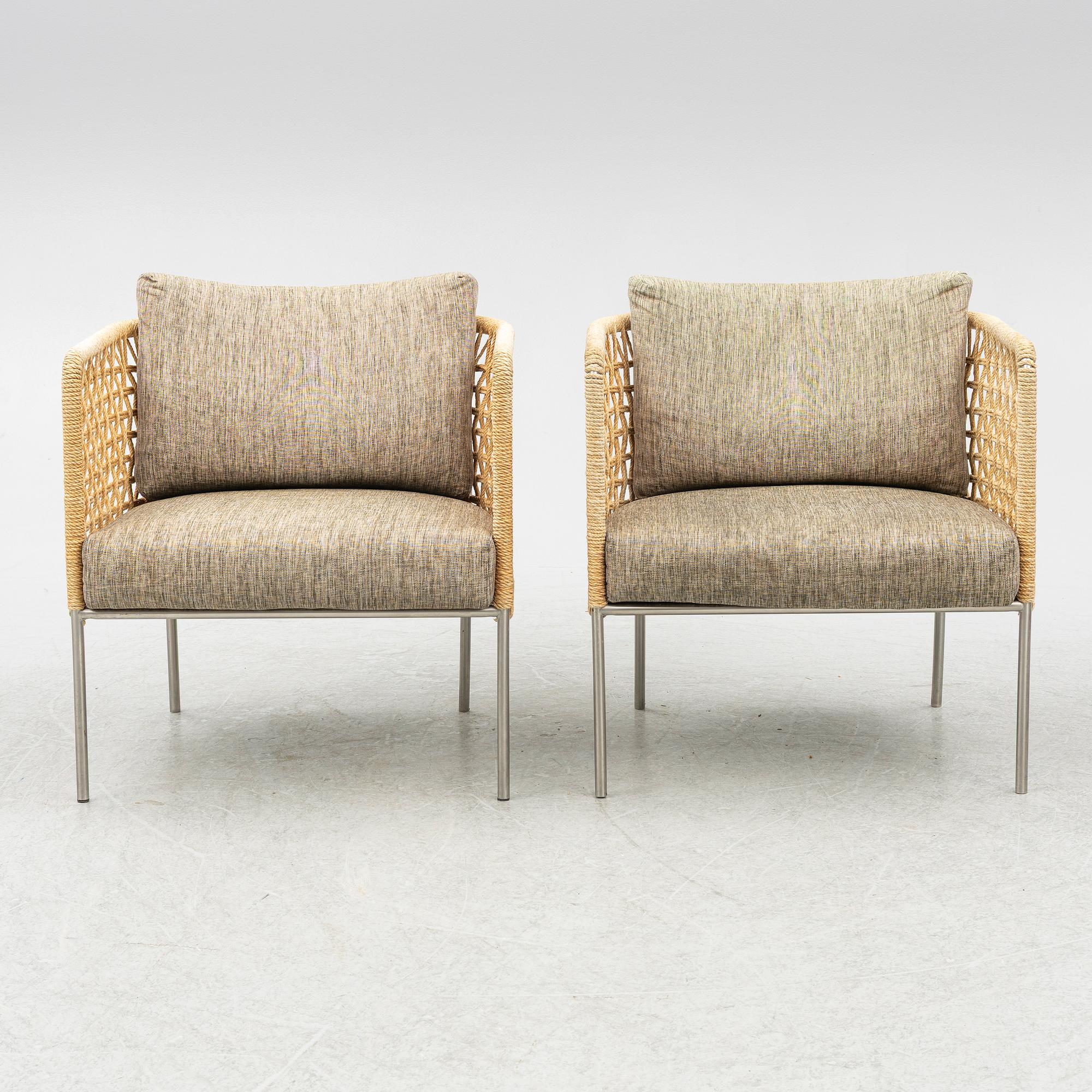 Piero Lissoni, a pair of 'Café Armchair', Living Divani.
