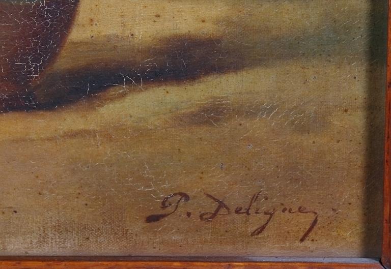 OKÄND KONSTNÄR, olja på duk, sign. 1800/1900-tal, Frankrike.