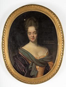 DAVID RICHTER D Ä, attributed to. Portrait of a lady, oval. Duk 89 x 66 cm.