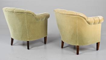 FÅTÖLJER, ett par, 1900-talets andra hälft.